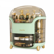 Luxury Large-Capacity Makeup Organizer | Dustproof Skincare Display Box with Drawers