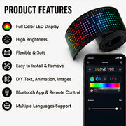 Flexible RGB LED Matrix Panel | Smart App Controlled Programmable Scrolling Text Display Sign