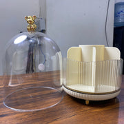 360° Rotating Makeup Brush Organizer